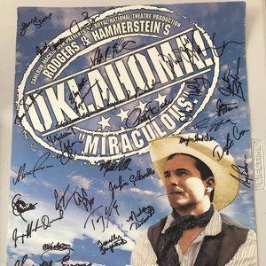Cast Signed Broadway's OKLAHOMA Poster